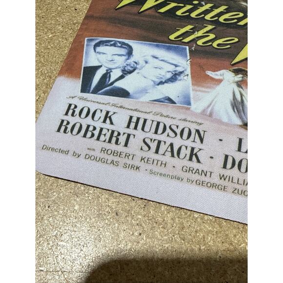Rock Hudson Written on the Wind Movie Poster Mouse Pad Vintage Film - Picture 6 of 6